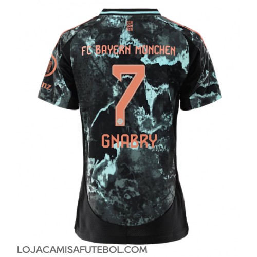 Camisa de Futebol Bayern Munich Serge Gnabry #7 Equipamento Secundário Mulheres 2024-25 Manga Curta